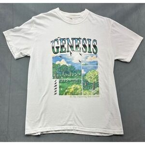 Comfort Colors Genesis Christian Graphic TShirt White Mens Medium Religious God